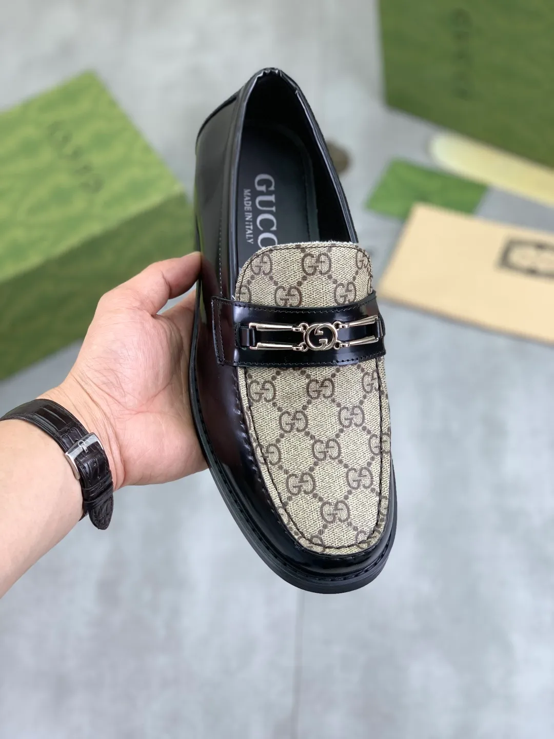 Men's men's shoes 💰P480 [New style] Water-dyed cowhide 💰💎💎💎 [Gucci] GUCCI high-end men's formal business leather shoes, original order 1:1 authentic goods! Original imported high-end open-edge beaded calfskin, original metal buckle, imported first-layer cowhide lining for feet, original outsole, men's shoe size: 38-45, 2️⃣ colors available